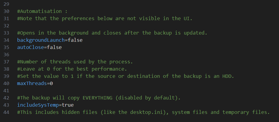 Picture of the settings.cfg file