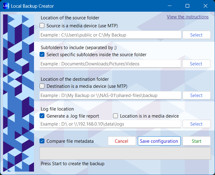 Picture of the UI of the program Picture of the UI of the program.
